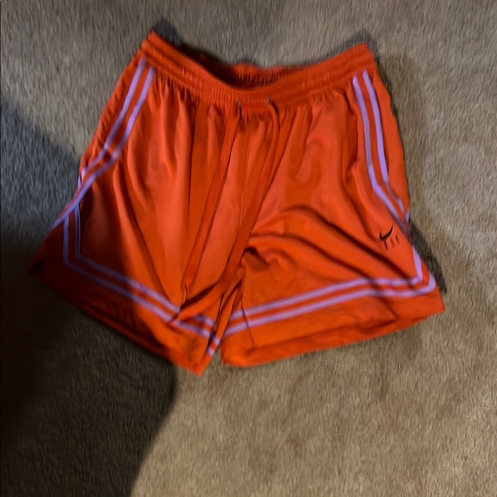 Men's Orange Athletic Shorts